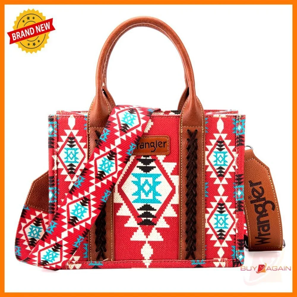 Canvas Hobo Tote with Guitar Strap, 4 Pockets, Structured Western Purse