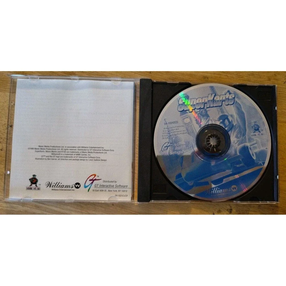 SuperKarts (PC, 1995) Vintage Computer Game go cart racing video game