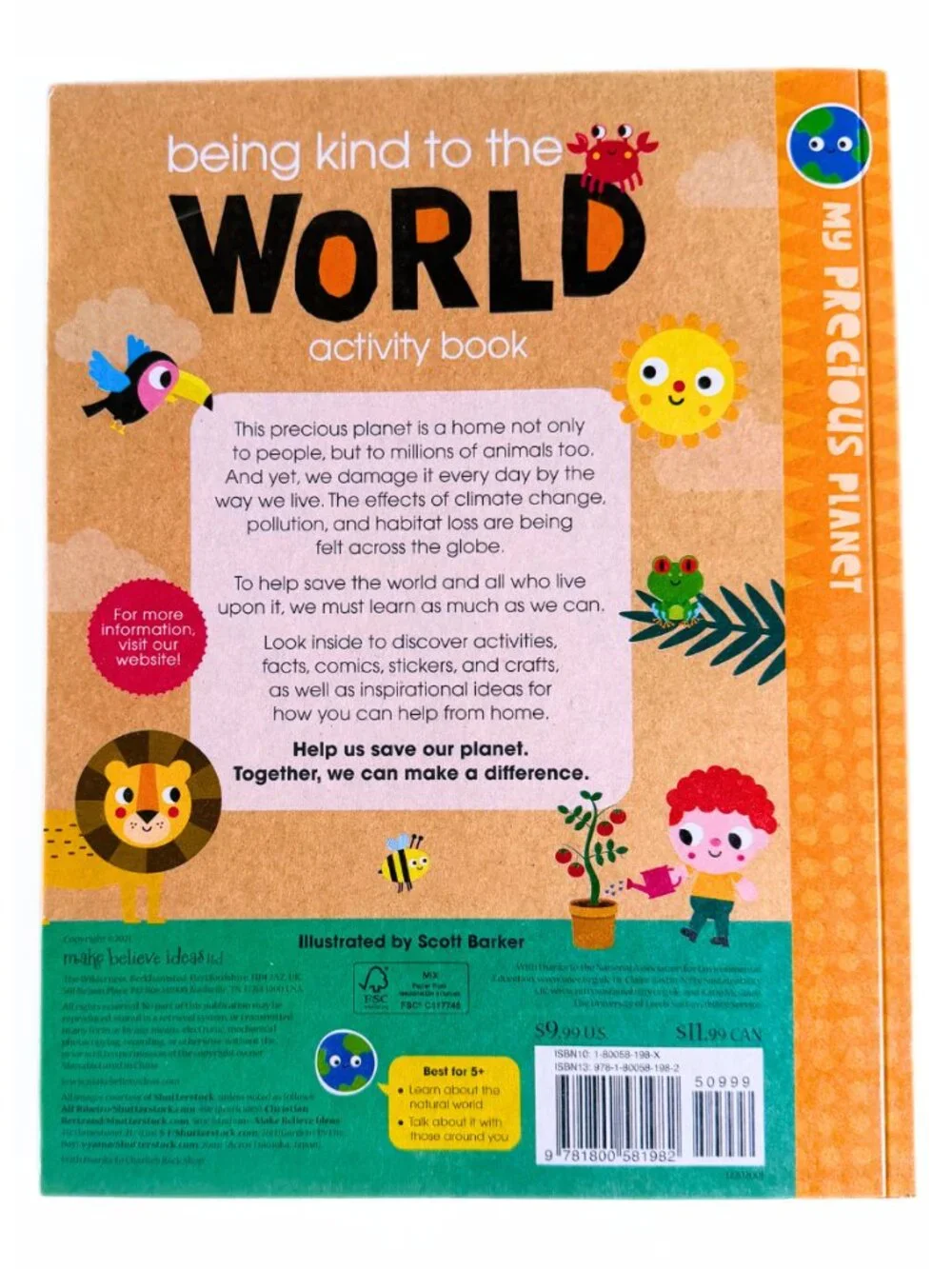 MAKE BELIEVE IDEAS My Precious Planet World Activity Book - Paperback NEW