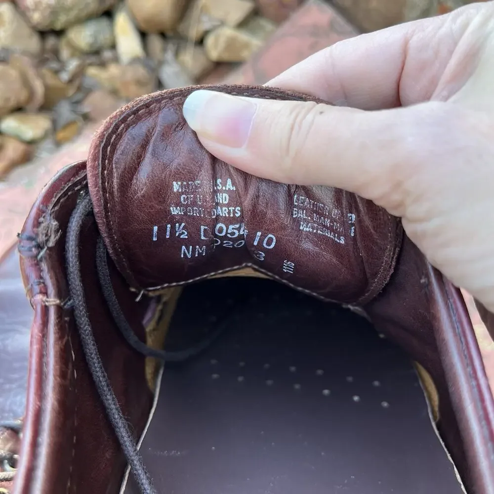 Neil M Mens Oxford Dress Shoes 11.5D Brown Pebbled Leather Lace Up NM402023 USA