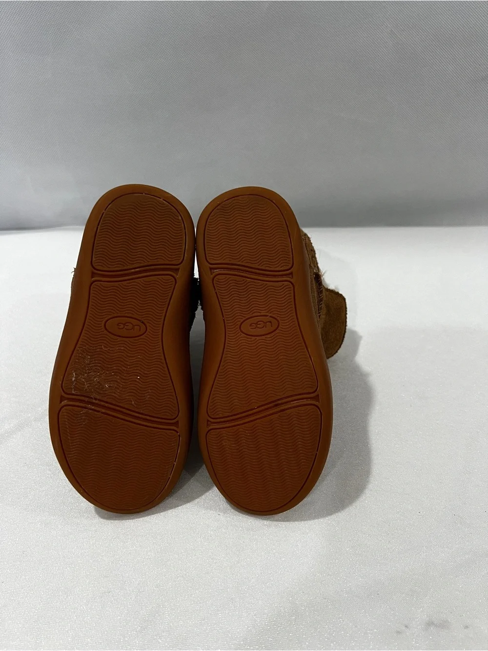 UGG Kids Keelan Boots Size 9 Brown WOOL blend Lining