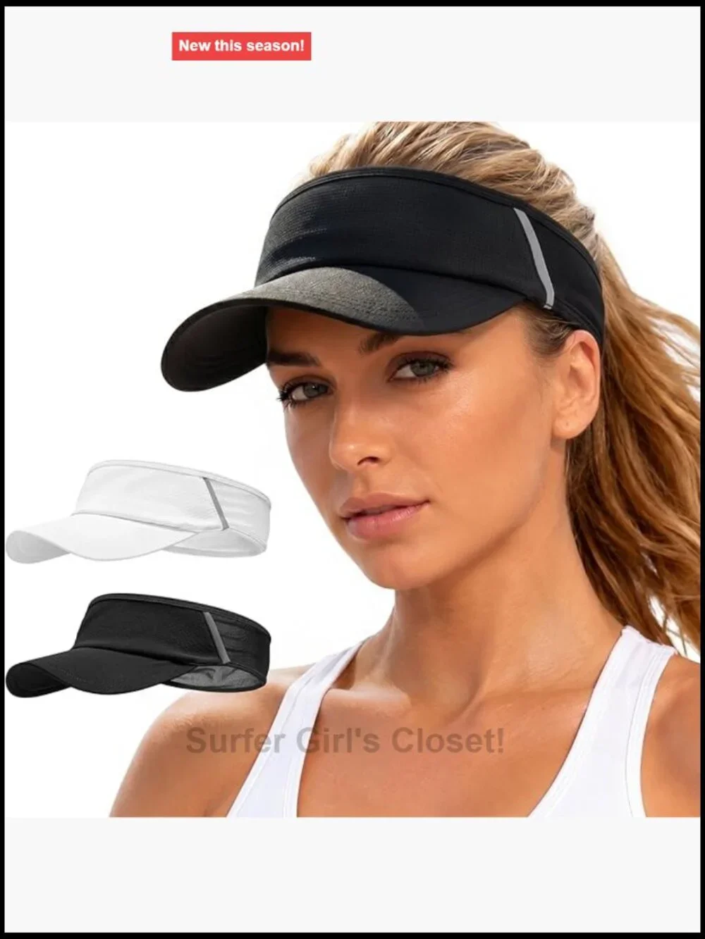 UV Protection Sun Visor Hat Lightweight Foldable for Running Tennis Golf