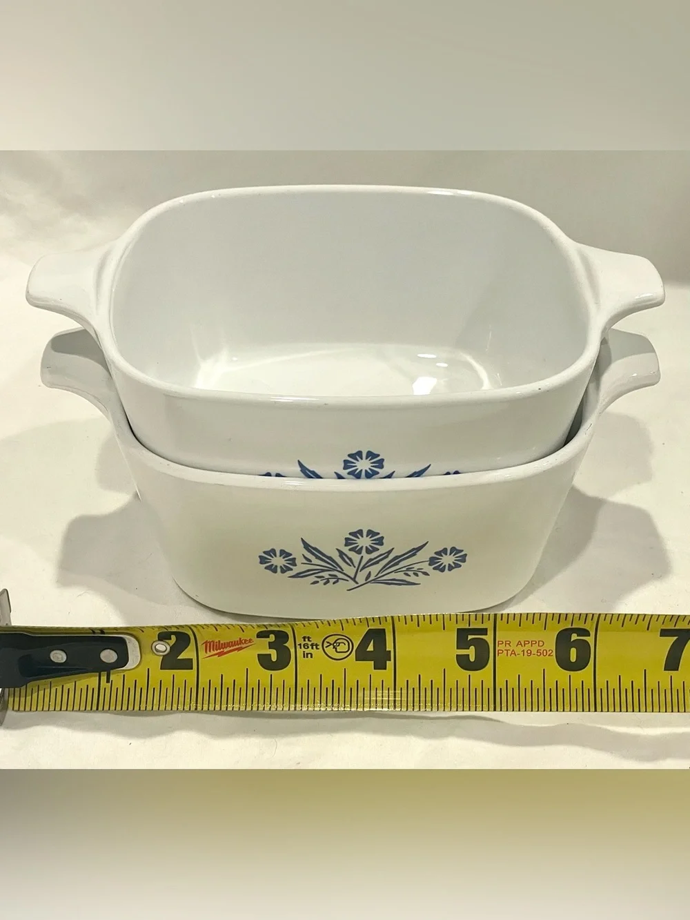 Pair (2) Vintage Corningware “Cornflower Blue” 2-3/4 C Baking Dishes | VGUC