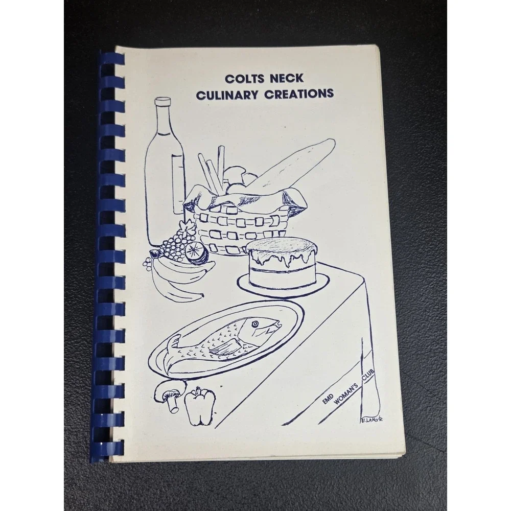 EMD Women's Club Cookbook Cook Book Colts Neck New Jersey 1986‎ Recipe Book
