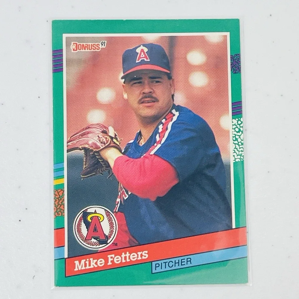 1991 Donruss Baseball Card Mike Fetters Los Angeles Angels 565 Trading Card