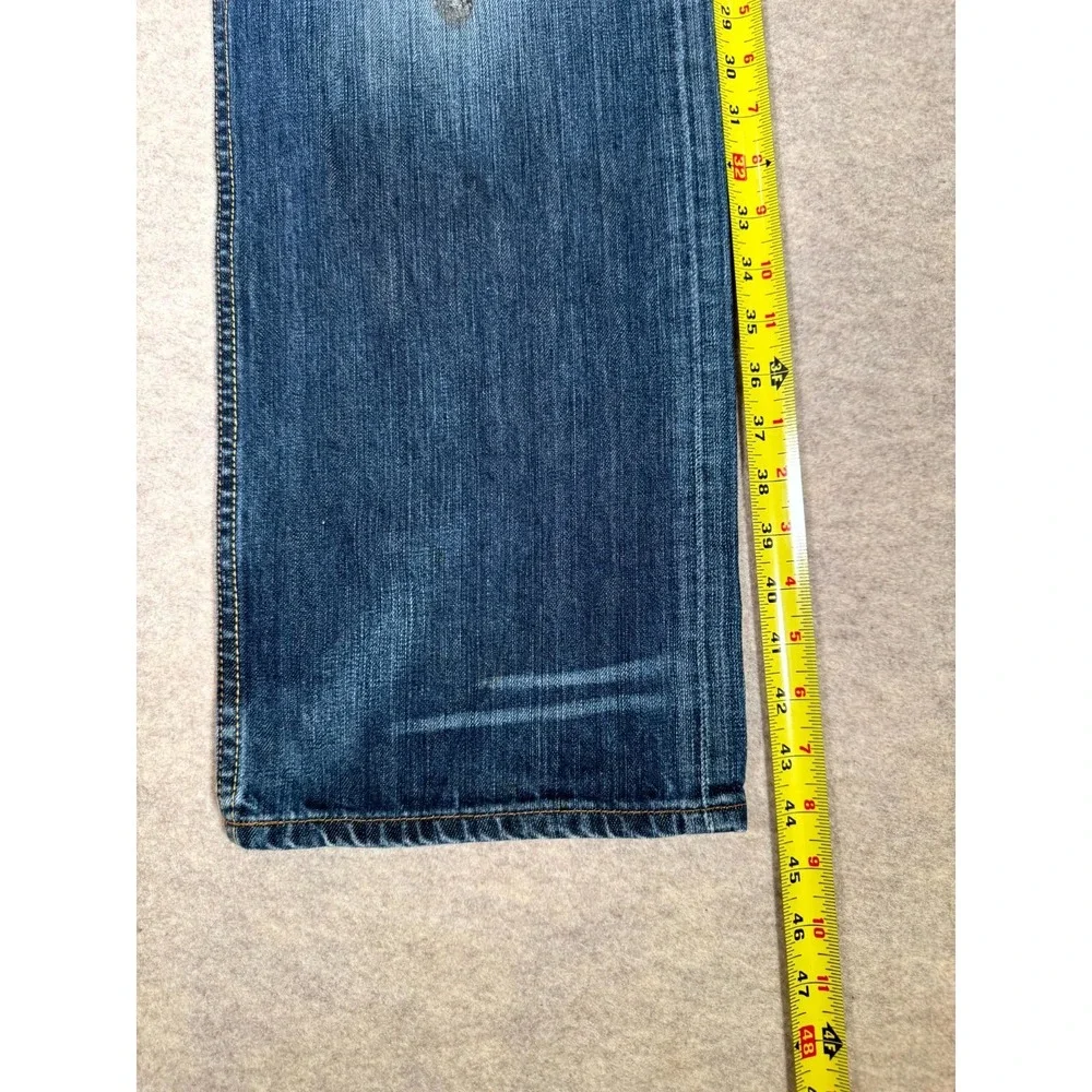 Levis 501 Original Fit Straight Jeans Mens 36x34 Blue Denim Cotton‎ Button Fly