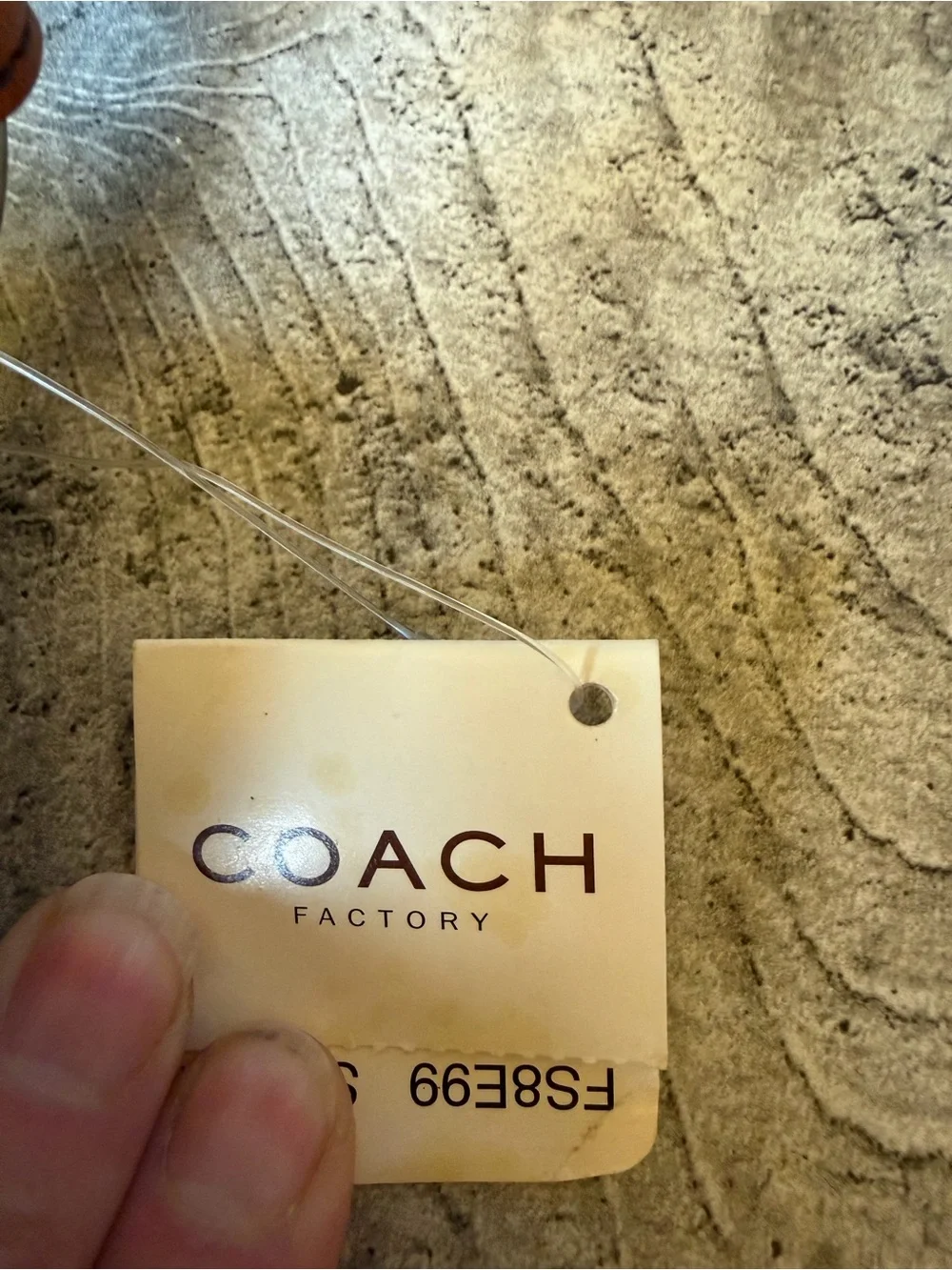Coach Brown Leather Shoulder Bag with Tan Strap and Pink Topstitching