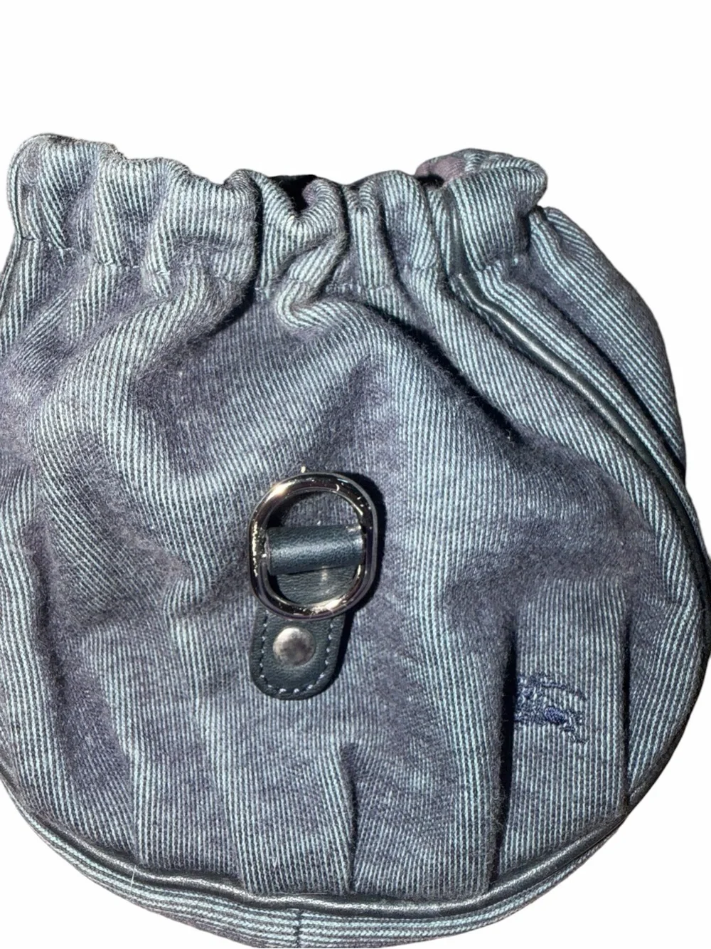 Burberry Denim-Textured Navy Backpack