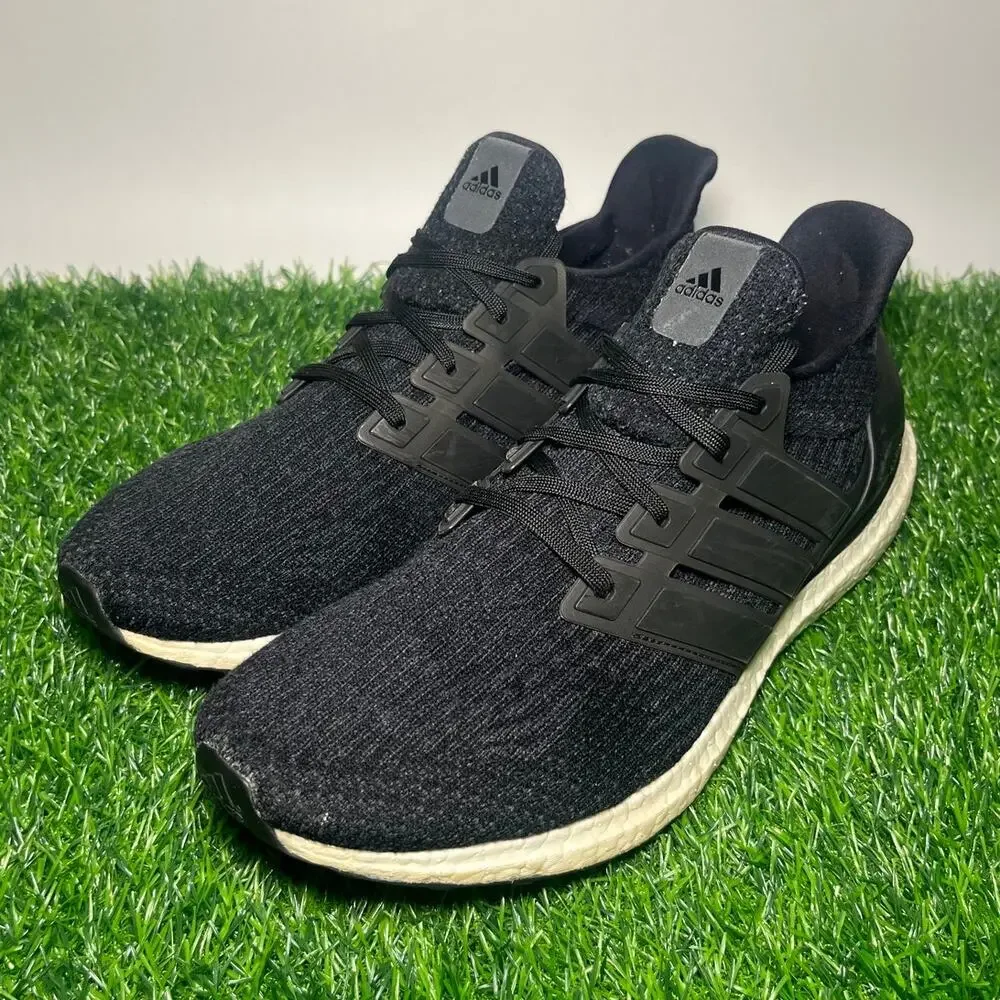 Adidas Ultra Boost 3.0 Core Black Athletic Shoes Sneakers BA8842 Men's Size 13