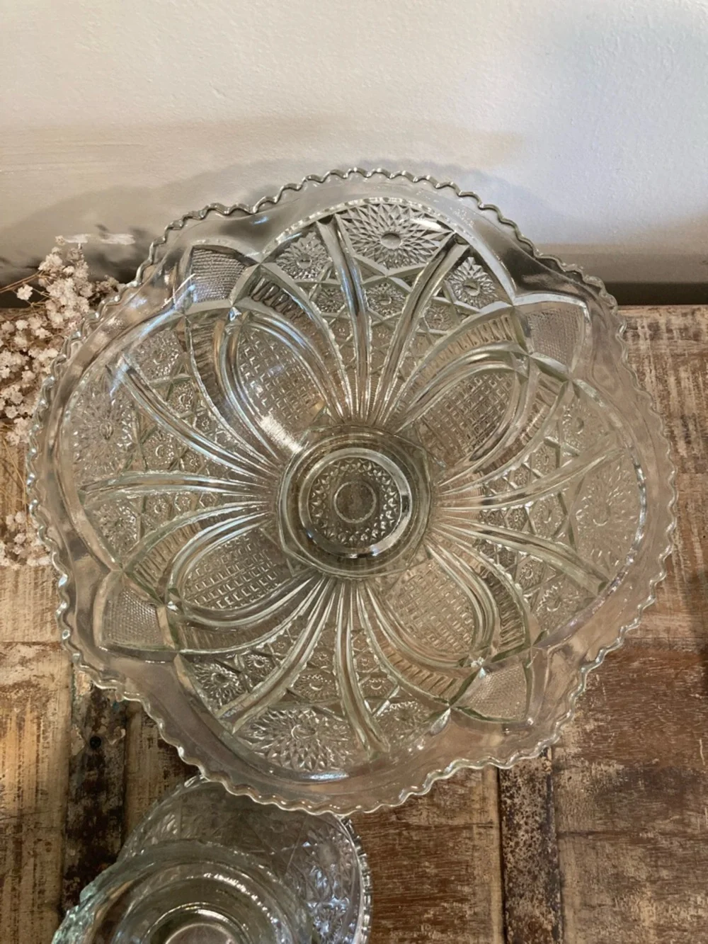 Vintage clear glass