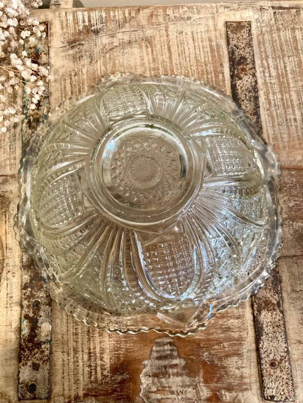 Vintage clear glass