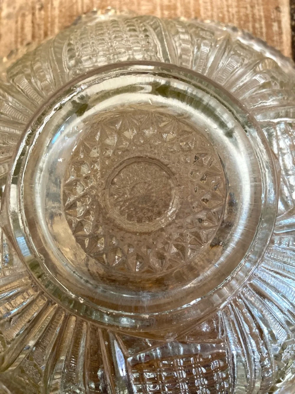 Vintage clear glass