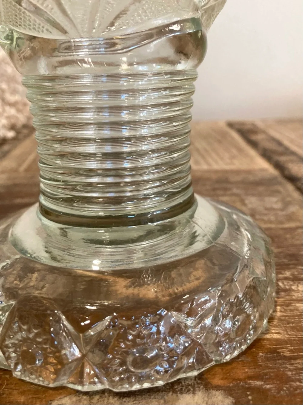 Vintage clear glass