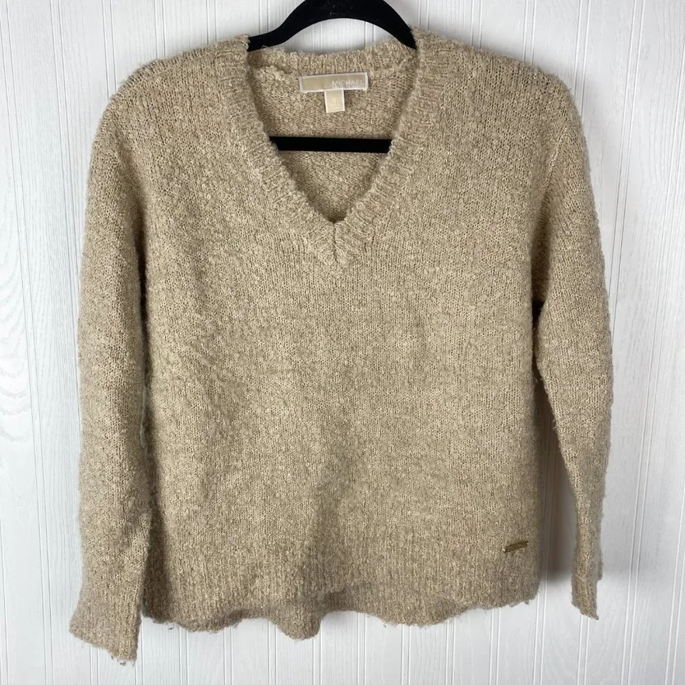 Michael Kors Sweater‎ Cream Wool Blend Size Small