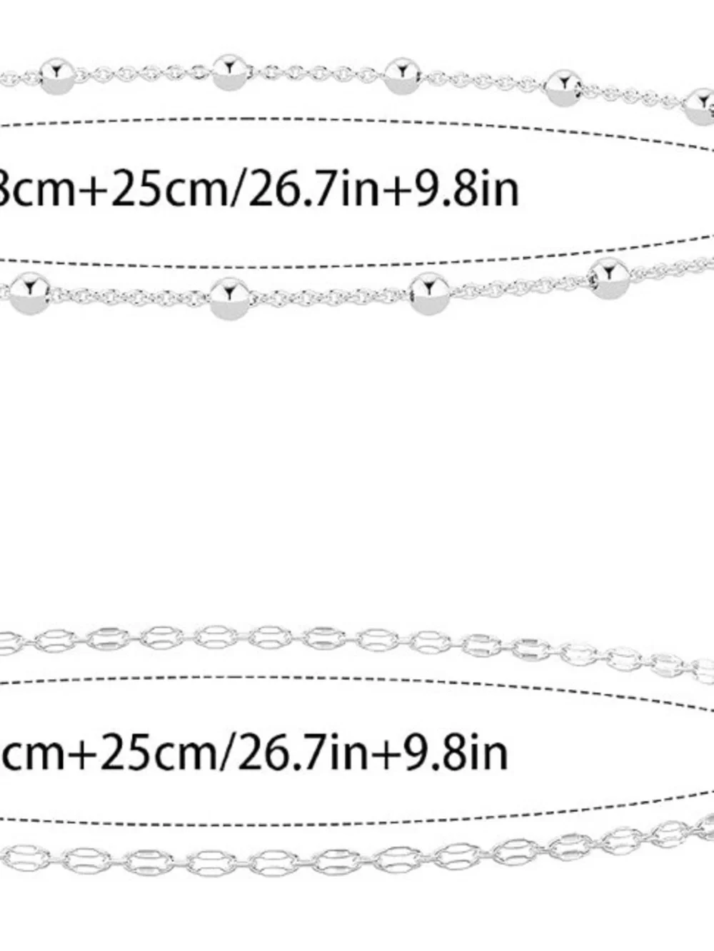 Satellite belly chain with a clasp (just the top chain) sterling silver