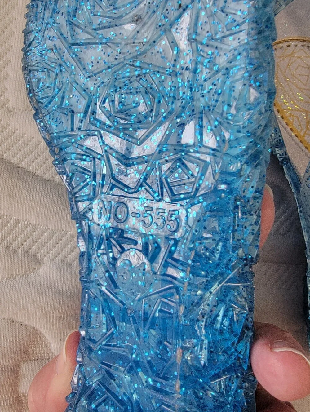 Girls Blue Jelly Mary Jane Shoes Inspired By Elsa Frozen Size 31 US 13C
