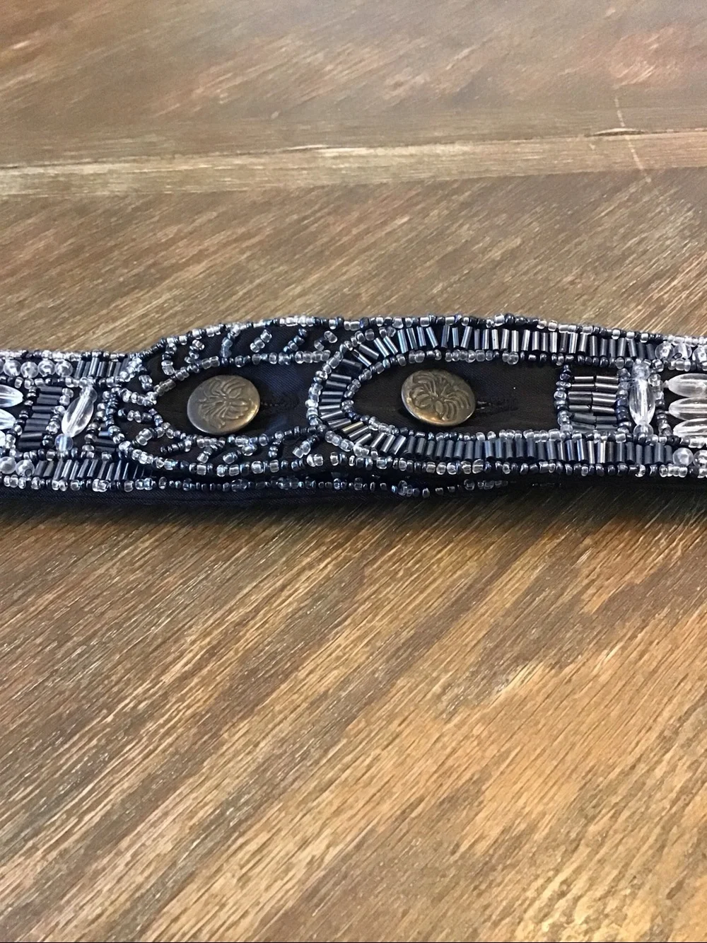 Vintage hand-beaded bohemian statement belt from Ibisco Y2K