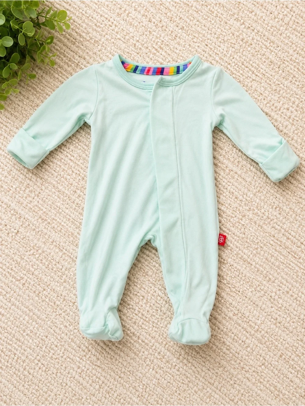 Magnetic Me Mint Green Footed Baby One-Piece