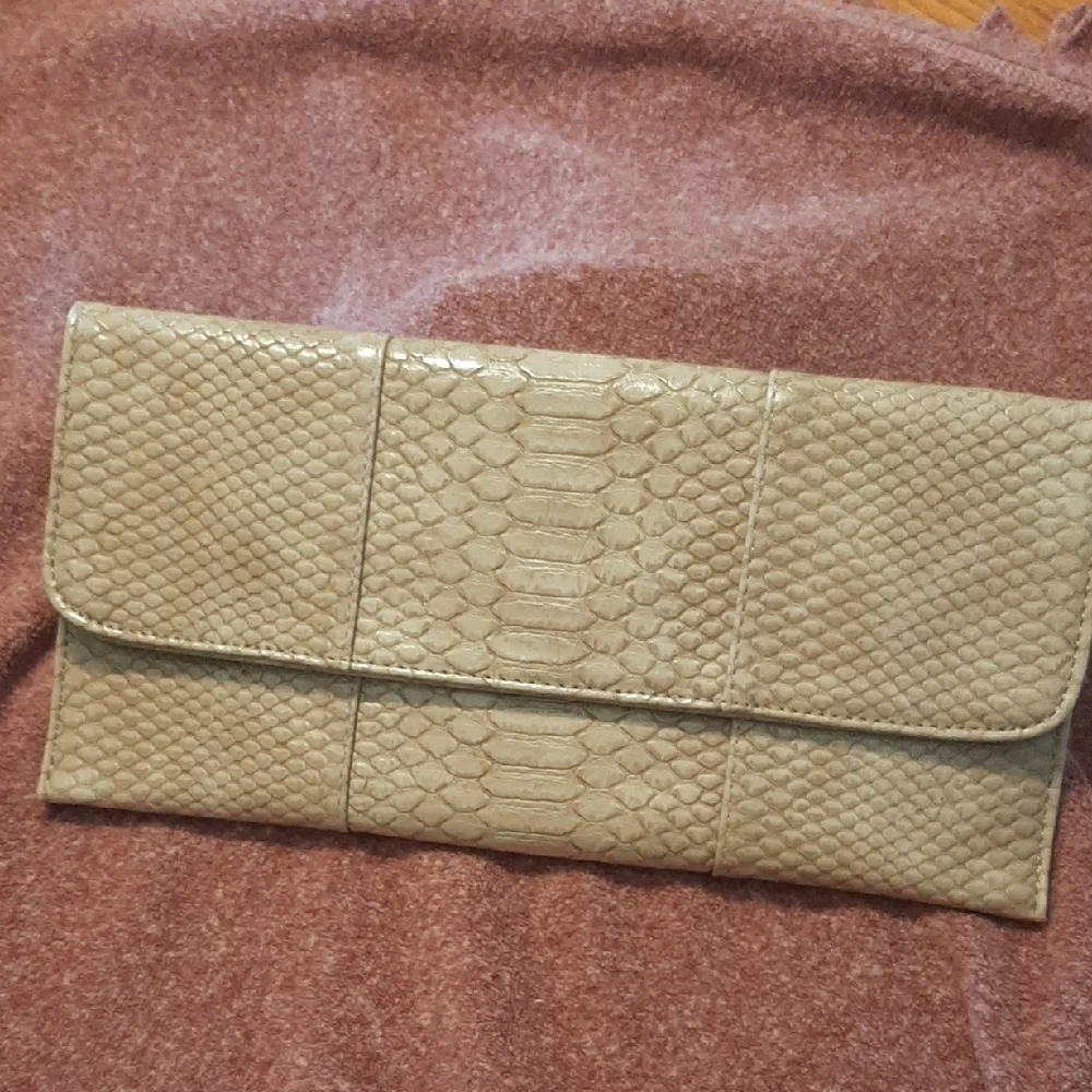 Python Embossed Clutch