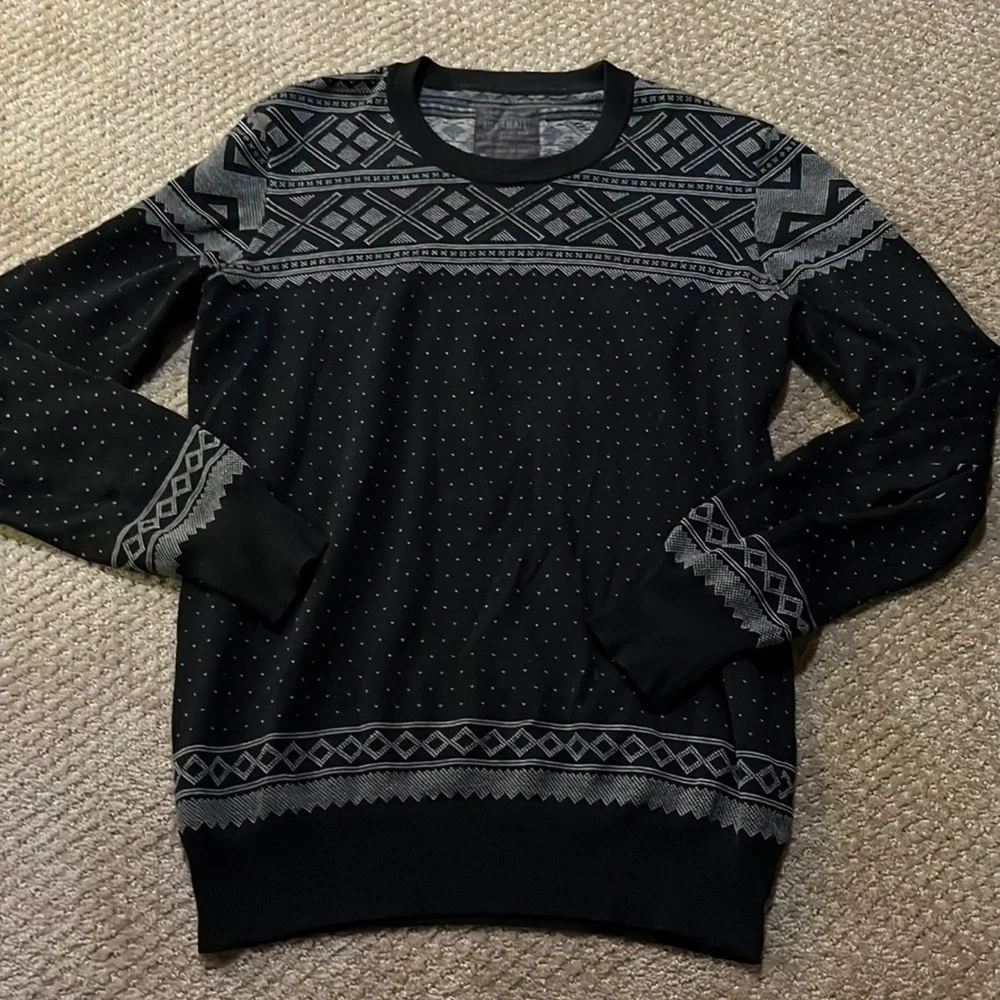 All Saints mens patterned sweater