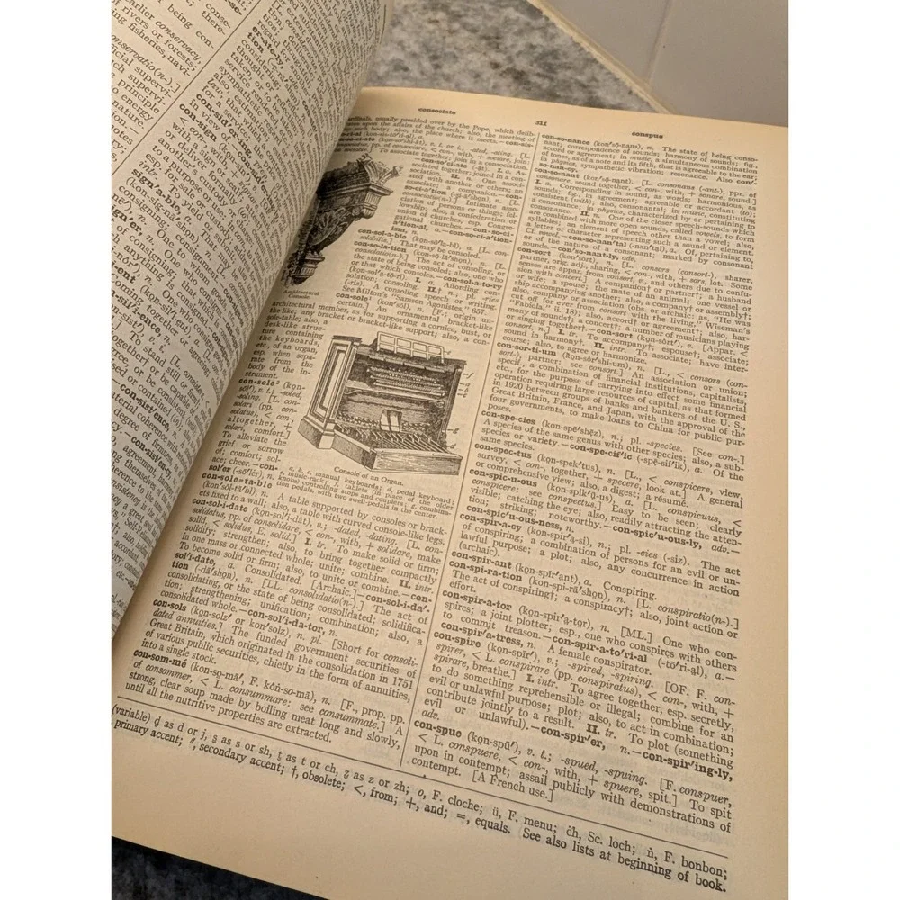 The New Century Dictionary Volume One 1953, Vintage Dictionary A-Pocket Veto