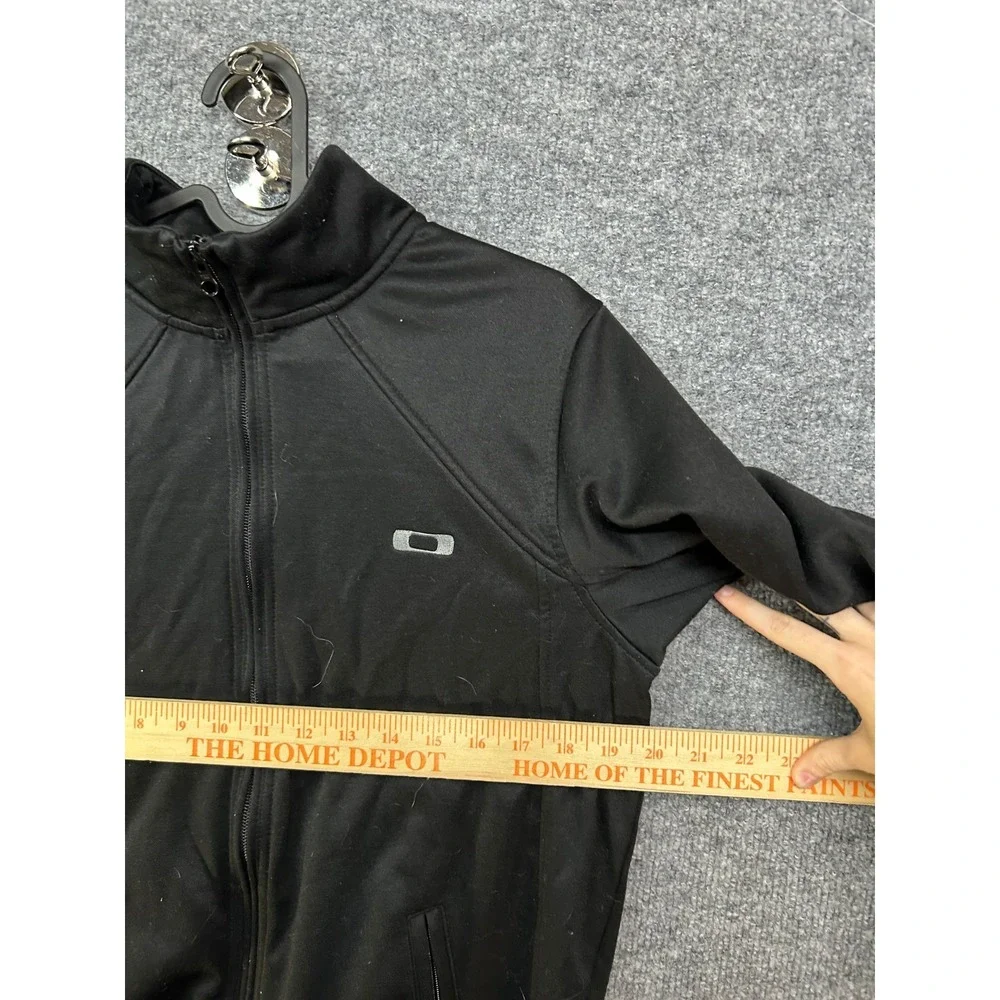 Oakley Full Zip Track Jacket Men's Black Pockets Athletic Gym & Training - Small