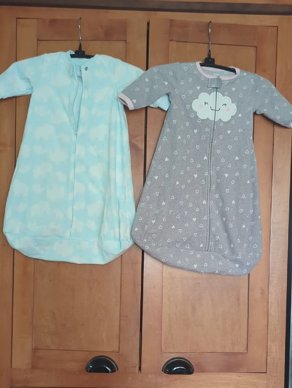 Carter's Blue Cloud & Gray Heart Sleep Sacks