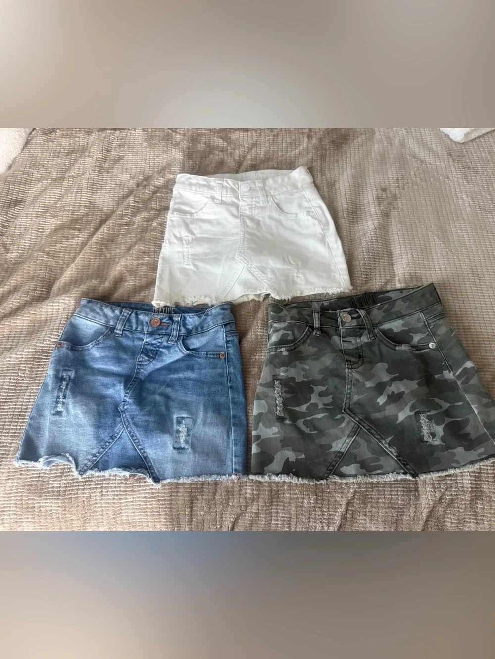 Girls size 7 Justice Skirts with built in shorts- bundle of 3