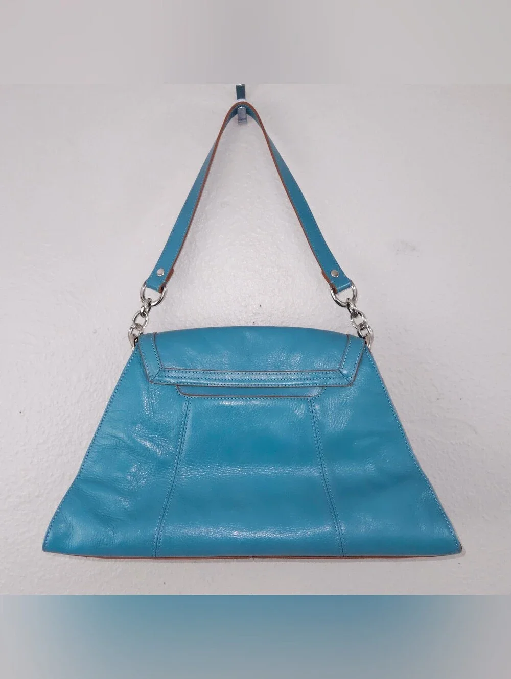 HOBO Catarina Shoulder Bag Turquoise Leather Purse