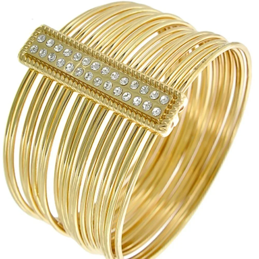 Womens Ladies Gold Metal 2
