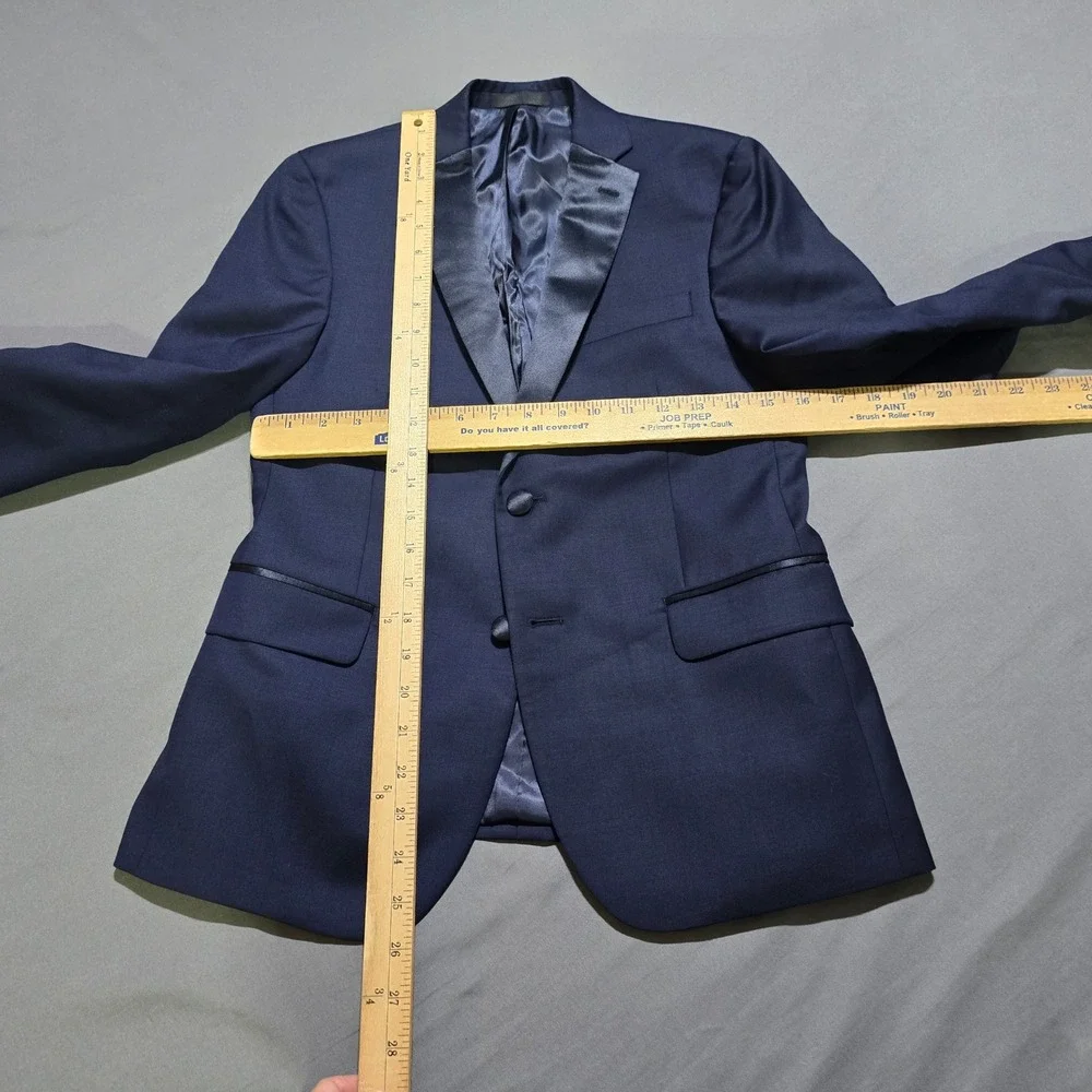 Lauren Ralph Lauren Tuxedo Jacket Kids 14R Navy Blue Satin Trim Blazer