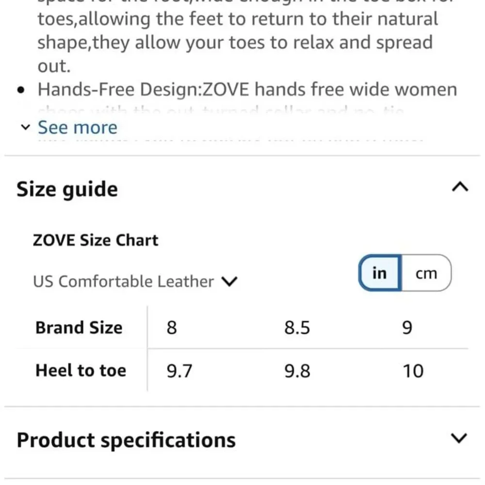 Zove wide toe