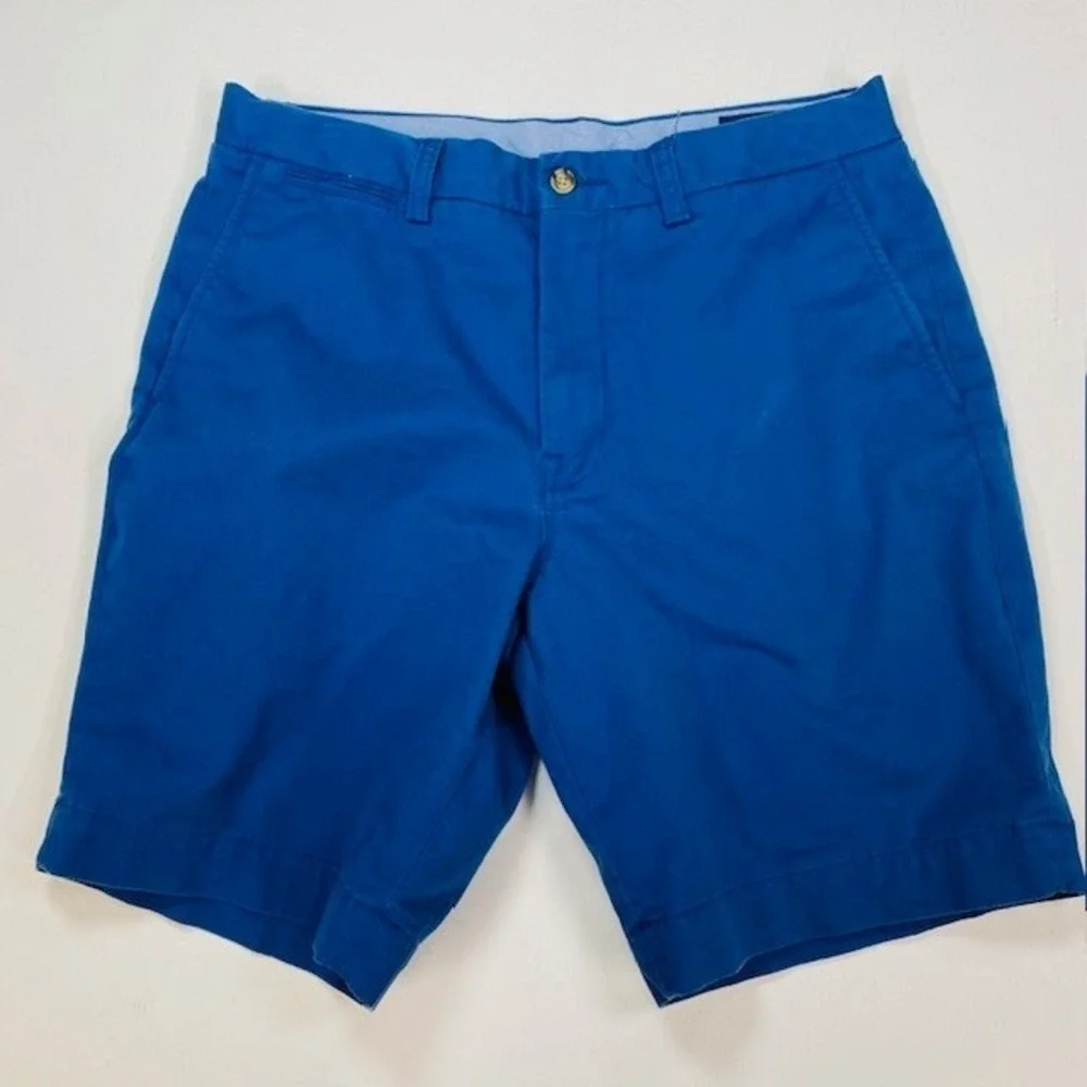 Polo Ralph Lauren Men 32 Royal Blue Stretch Classic Fit Chino Short Cotton Twill