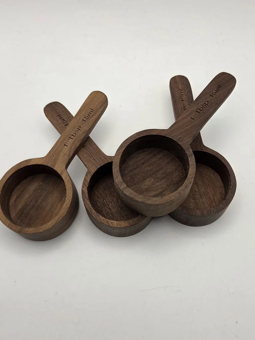 4 Pcs Coffee Wooden Scoop for Canisters Jars 15ml 1 Tablespoon Small Coffee