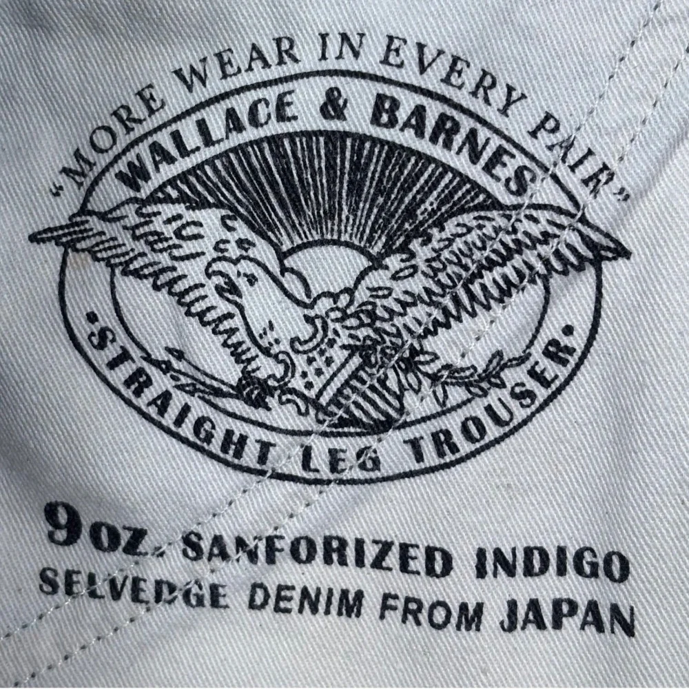 Wallace & Barnes Shorts Men 32 Button Fly Japan Indigo Selvedge Denim Cutoff USA