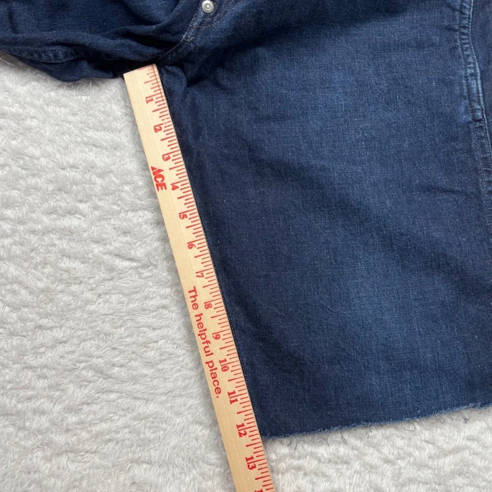 Wallace & Barnes Shorts Men 32 Button Fly Japan Indigo Selvedge Denim Cutoff USA