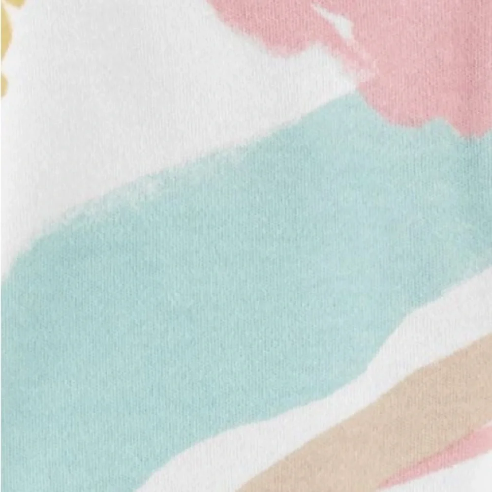 Carter’s Pastel Abstract 2-Way Zip Footie Sleeper Pajamas Baby Girls 3M