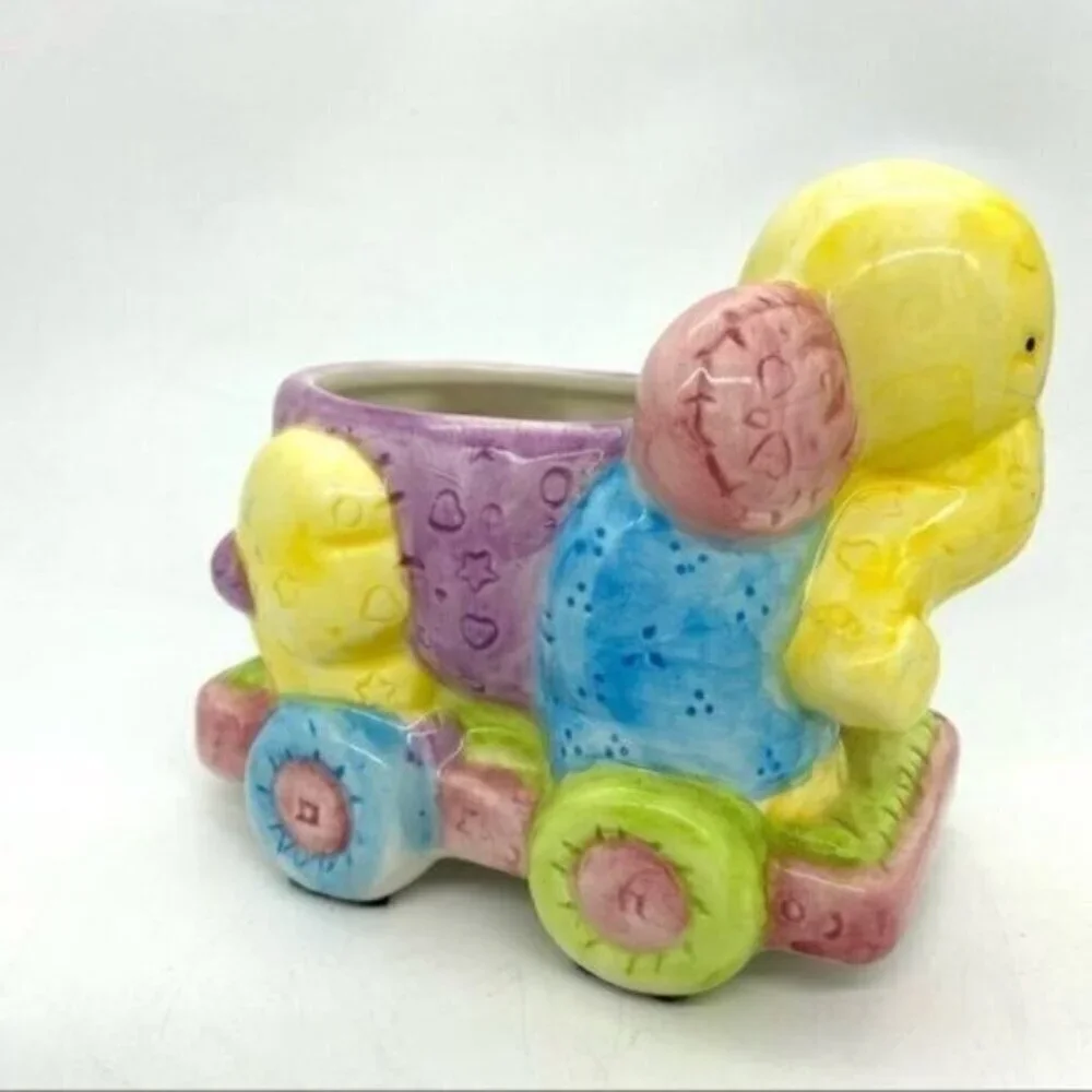 Vintage Planter Nursery Decor Baby Elephant