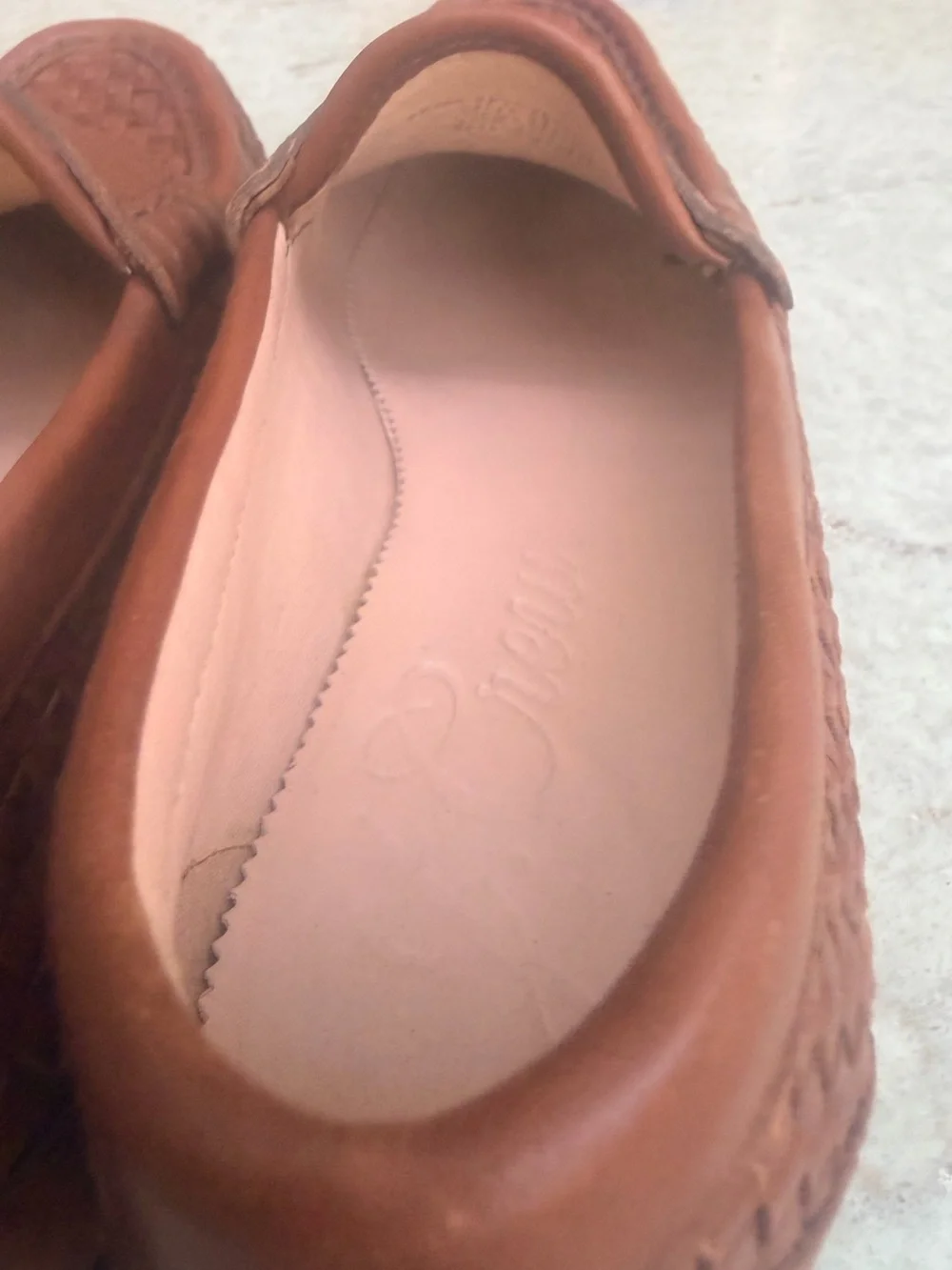 J. Crew woven leather
