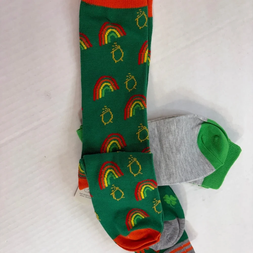 St Patricks Day Crew Socks Women Size 10-13 Green‎ New 3-Pack Lucky