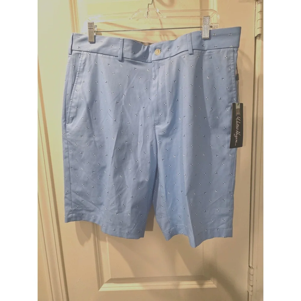Walter Hagen Men's Blue Wrinkle Resistant Shorts NWT‎ SZ W36