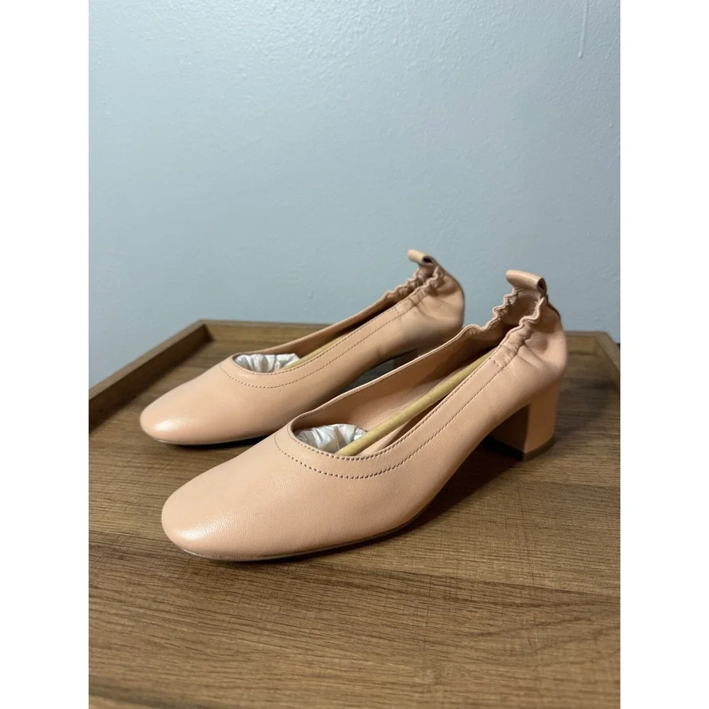Everlane The Day‎ Heel in Blush Tan Womens Size 6.5 Leather
