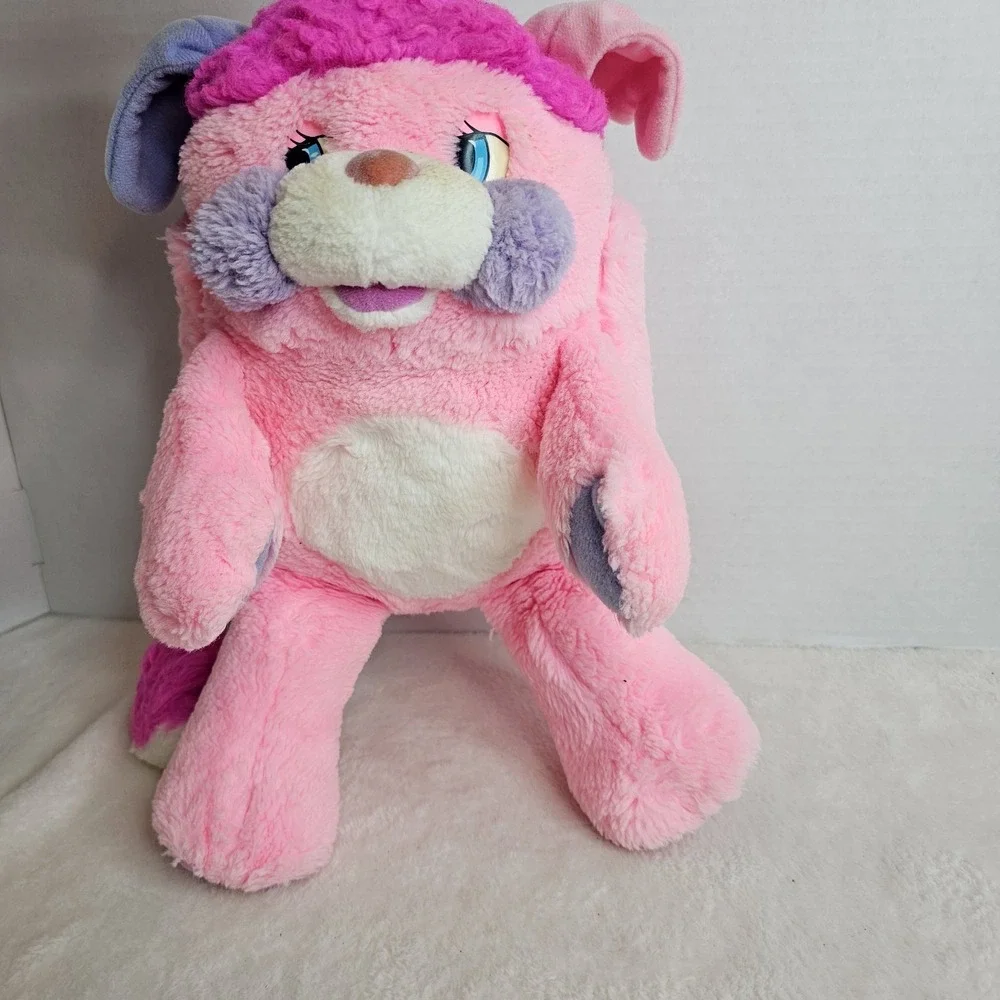 Vintage 1985 Pink Party Popples Plush Stuffed Animal American Greetings Mattel