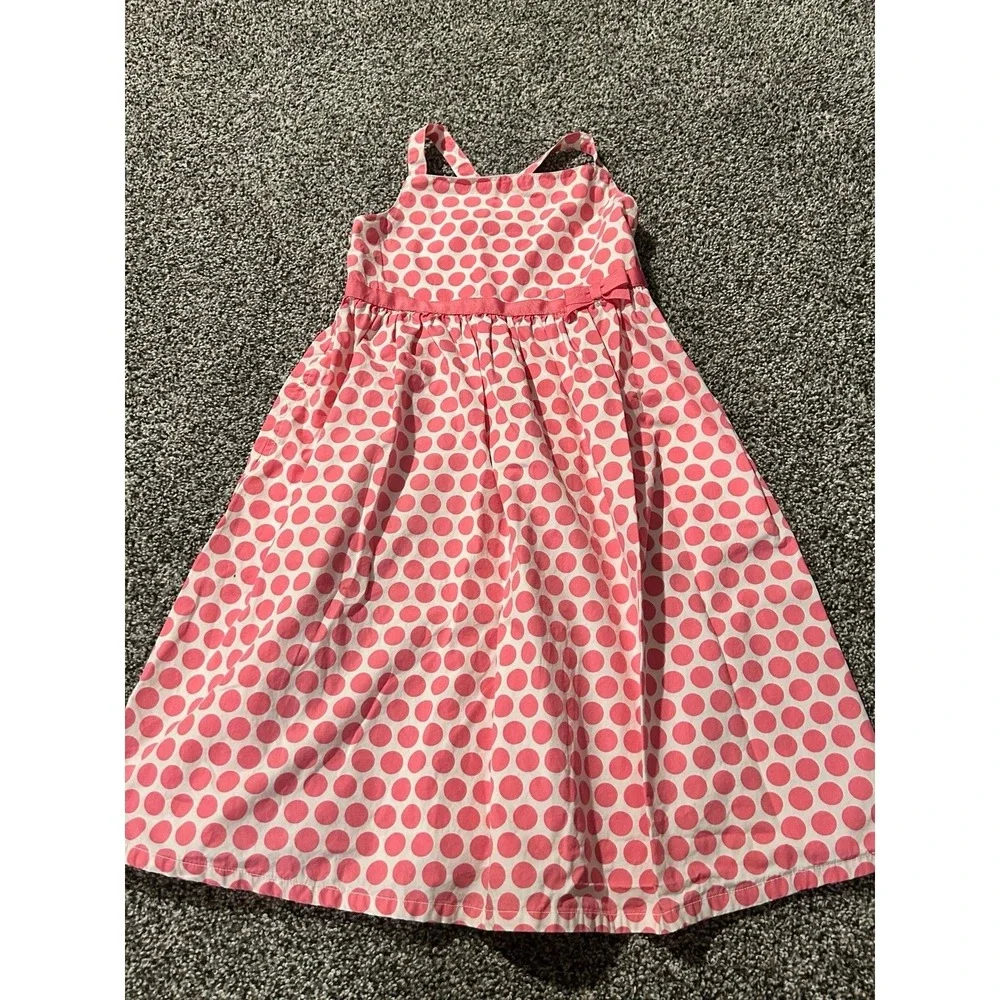 Kk37 Gymboree girls size‎ 10 pink polkadot dress beach vacation sundress