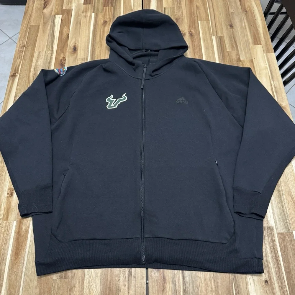 USF Bulls Hoodie‎ Mens 3XL Black Adidas Player Team Issued Bowl Game College