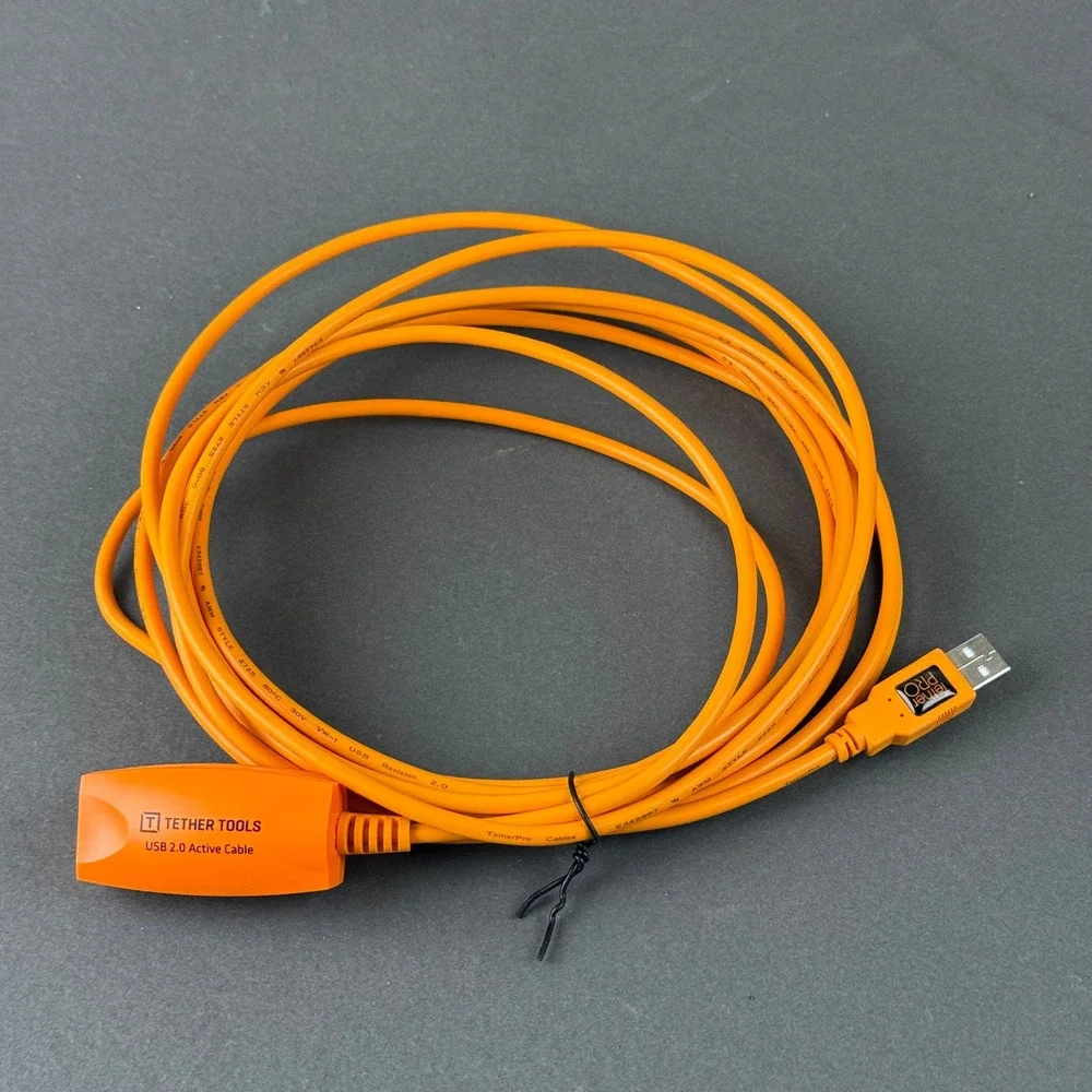 Tether‎ Tools TetherPro USB 2.0 Active Extension Cable Orange Excellent 16ft