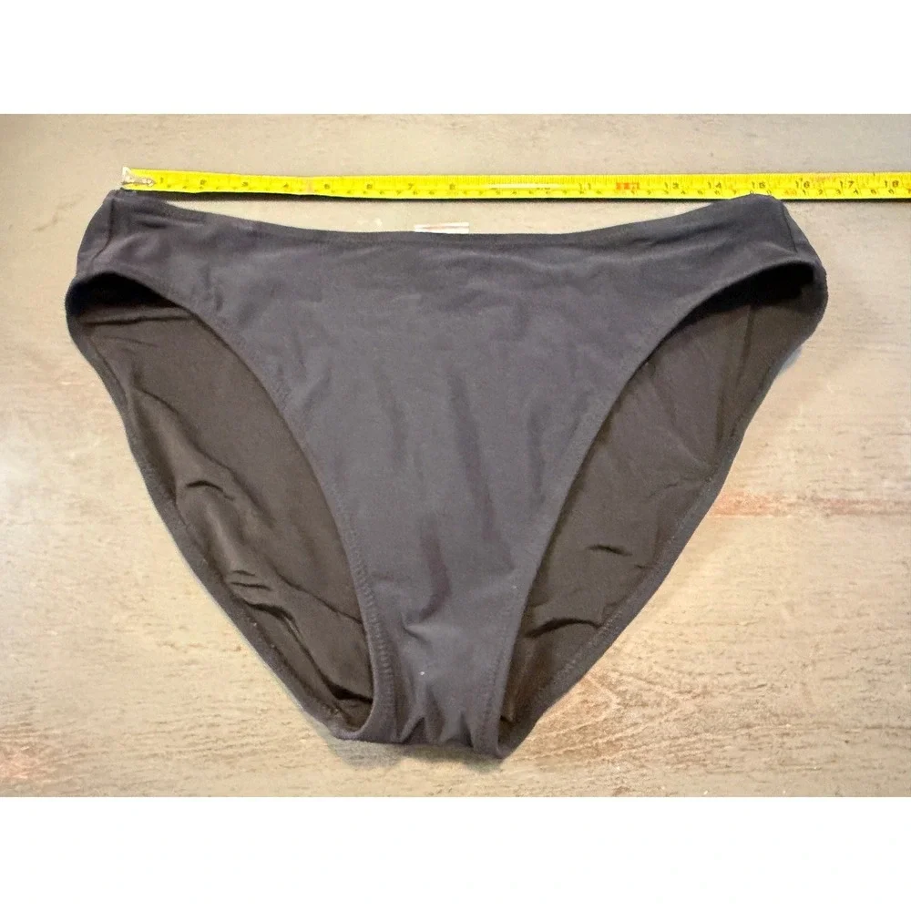 Gottex Black High Waisted Bikini Bottom Swimwear G308-5005 Womens Size 12