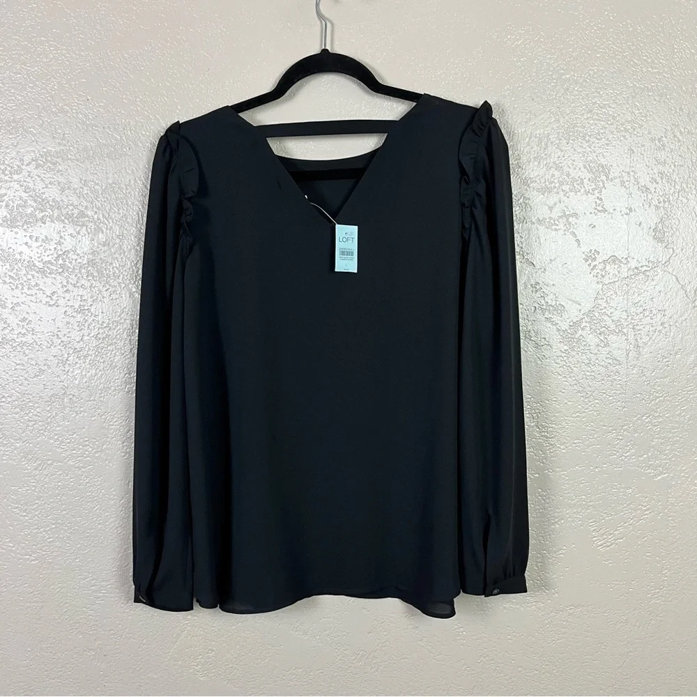LOFT black ruffle