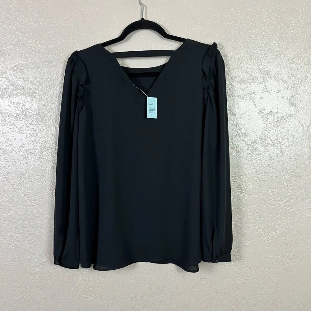 LOFT black ruffle