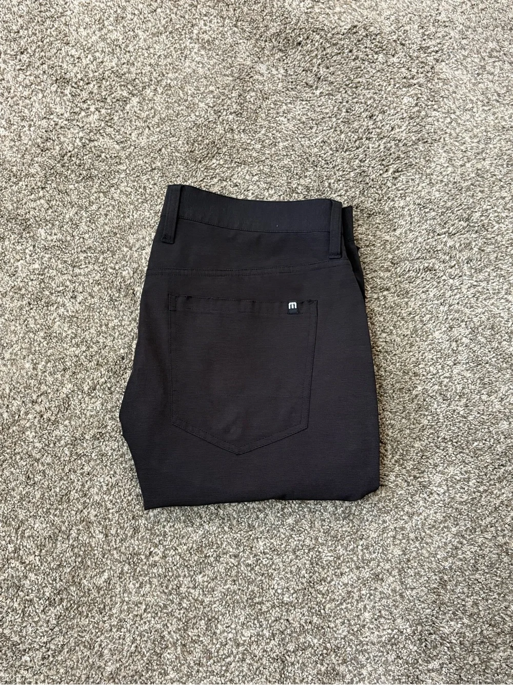 Mens Travis Mathew Open to Close Golf Pants 33x32 Black Performance Tech Stretch